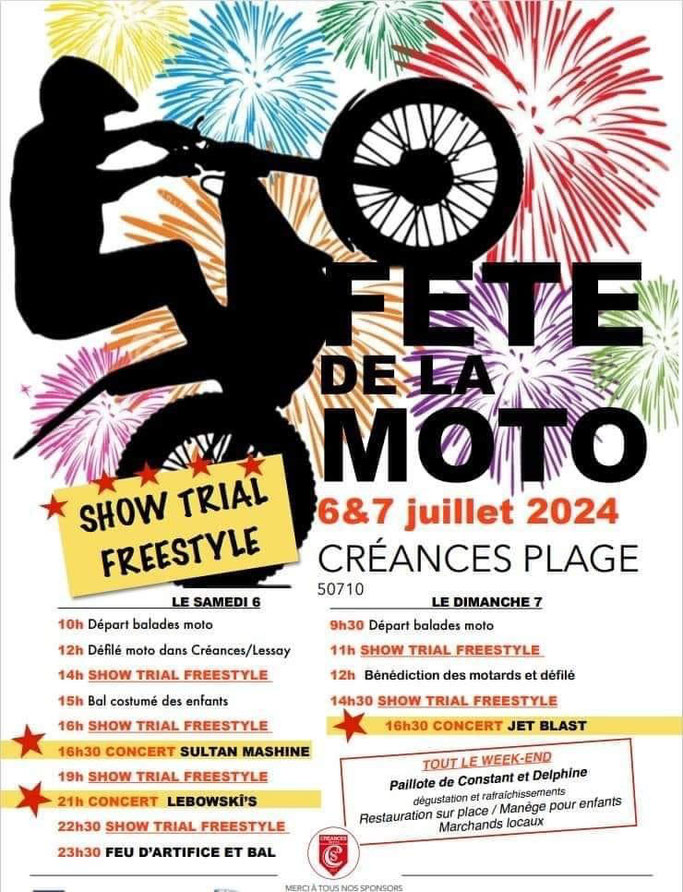 MANIFESTATION - Fête de la Moto - 6 & 7 Juillet 2024 - Créances Plage  (50710) Imag2516