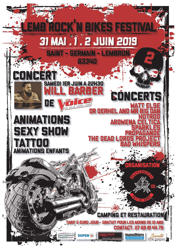 MANIFESLEMB ' ROCK ' N BIKES FESTIVAL - 31 Mai - 1er & 2 Juin 2019 Saint -Germain -Lembron - (63340) Image128