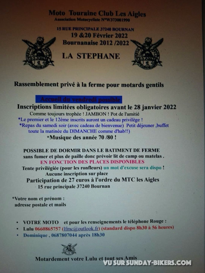 MANIFESTATION - Concentration La Stephane  - 19 & 20 Février 2022 - Bournan (37240) Image373