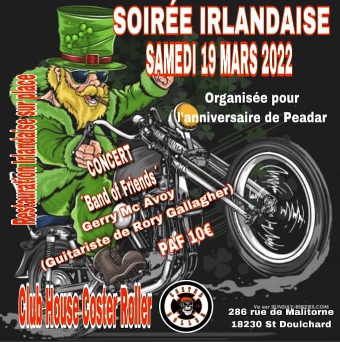 MANIFESTATION - Soirée Irlandaise - Samedi 19 Mars 2022 St Doulchard - (18230) Image476