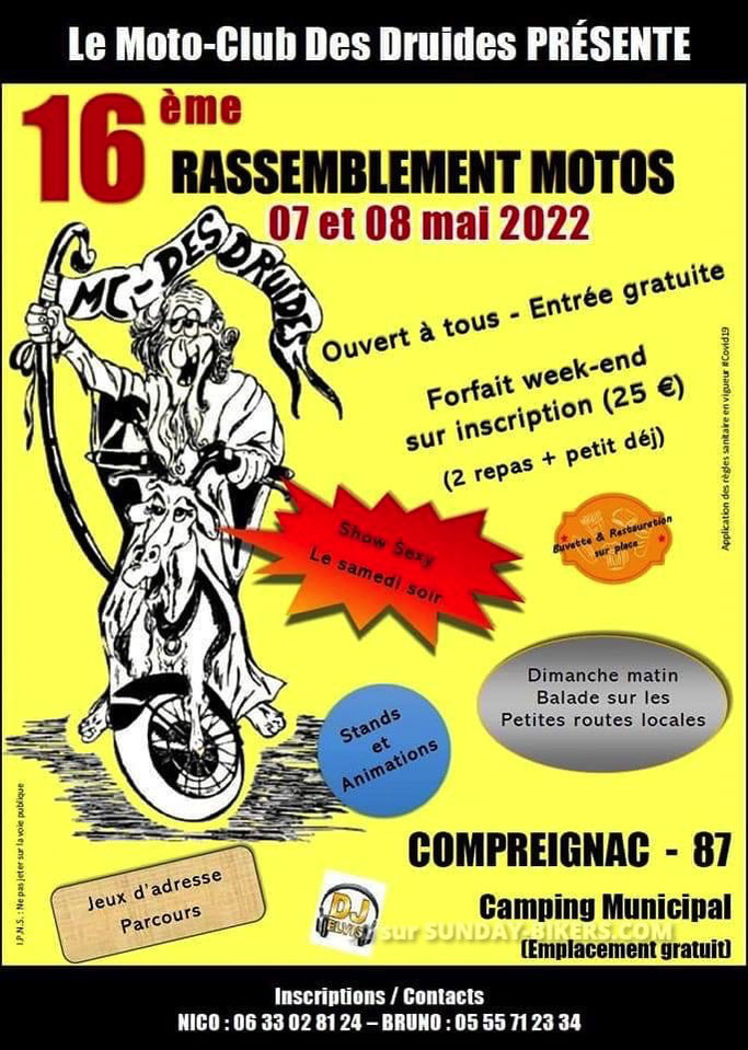 MANIFESTATION - 16ème Rassemblement Motos - 7 & 8 Mai 2022 - Compreignac(87) Image592