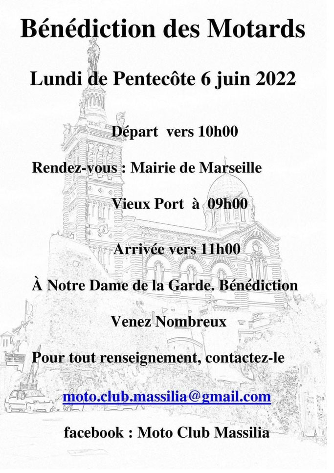 MANIFESTATION - Bénédiction des Motards - 6 Juin 2022 - Mairie de Marseille (Vieux Port ) Image654