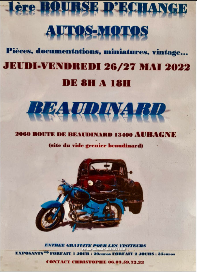 MANIFESTATION - 1er Bourse D'échange Autos & Moto -26&27 Mai 2022 - Aubagne (13400)      Image674