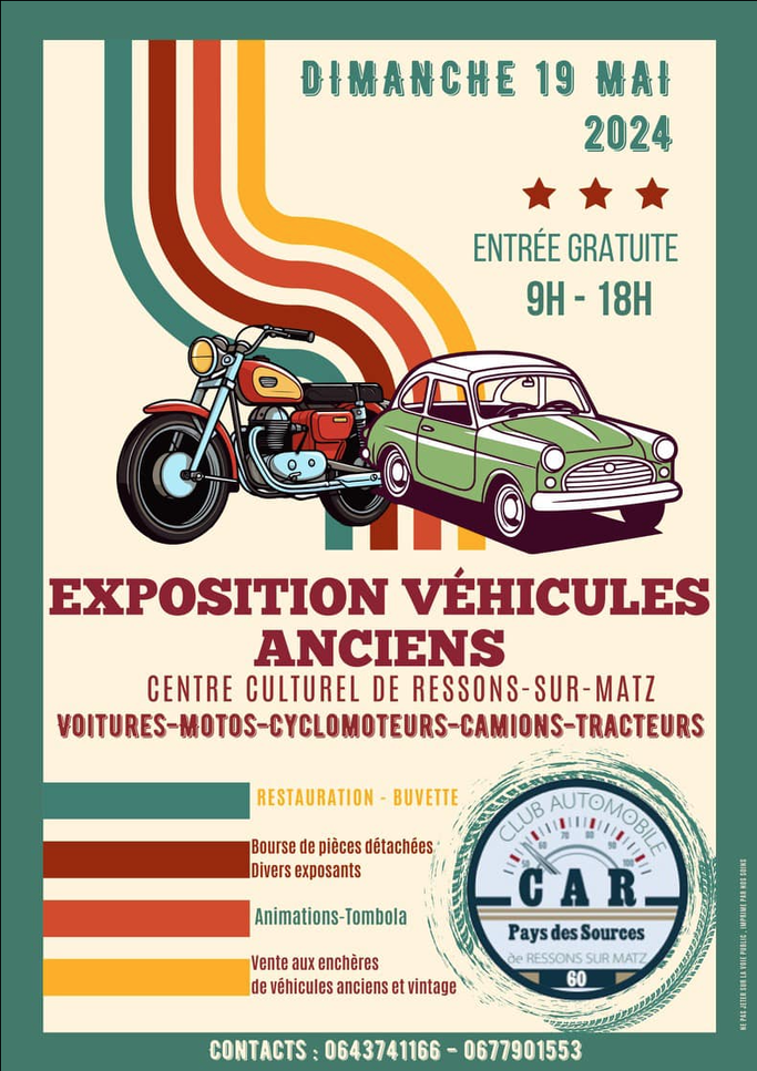 MANIFESTATION - Exposition de Véhicules Anciens - 19 Mai 2024 - Ressons-Sur-Matz - Image_22