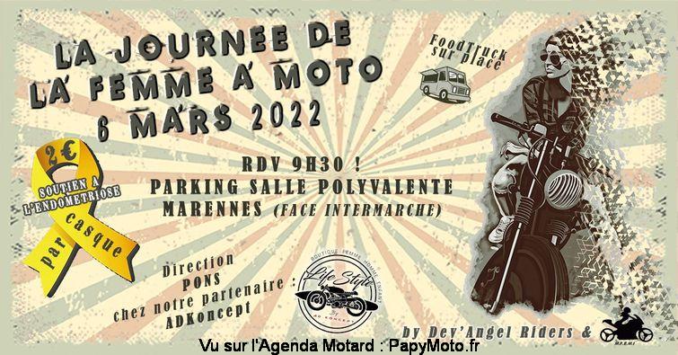 MANIFESTATION - Journée de la Femme a Moto - 6 Mars 2022 - Marennes  La-jou10