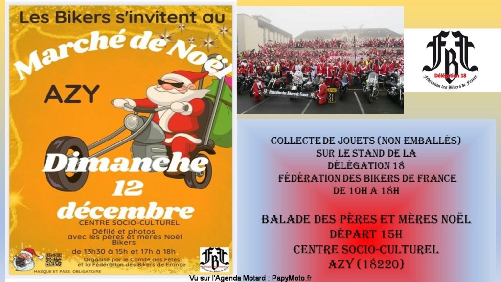 MANIFESTATION - Marché de Noel Bikers - Dimanche 12 Décembre 2021 - Azy (18220) Les-bi11