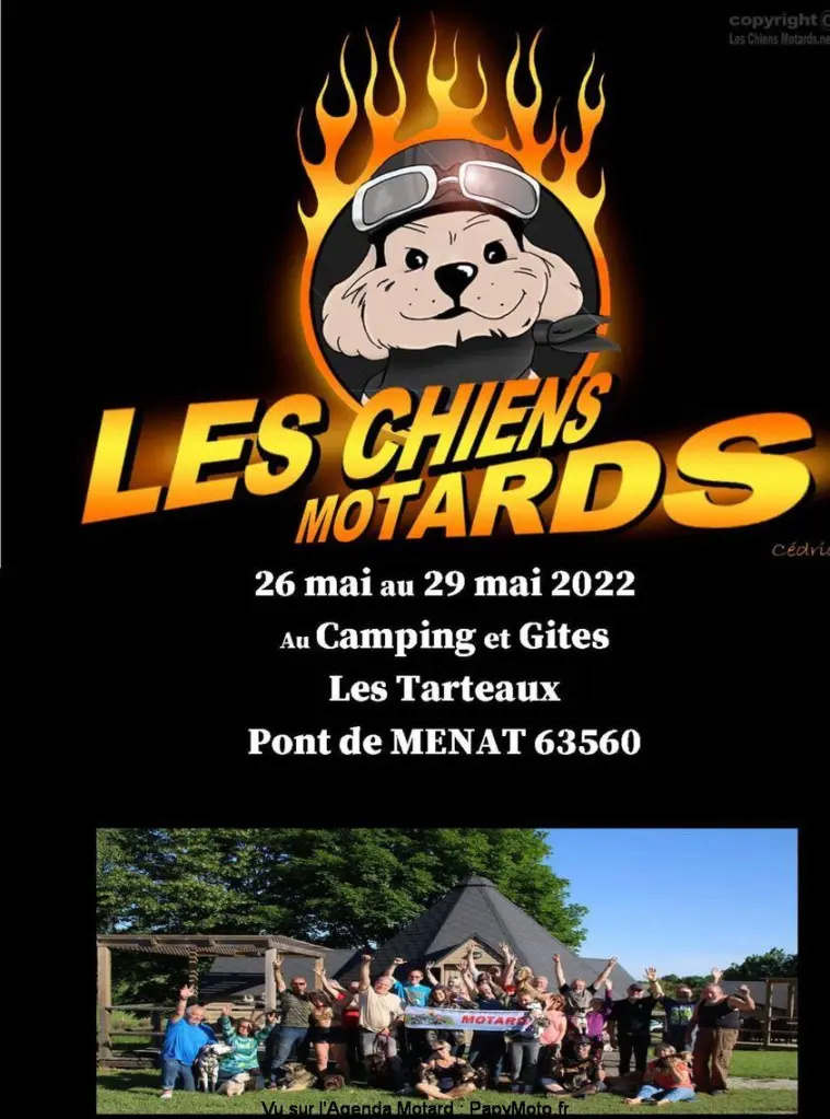 MANIFESTATION - Les Chiens Motards - du 26 au 29 Mai 2022 - Pont de Menat (63560) Les-ch10