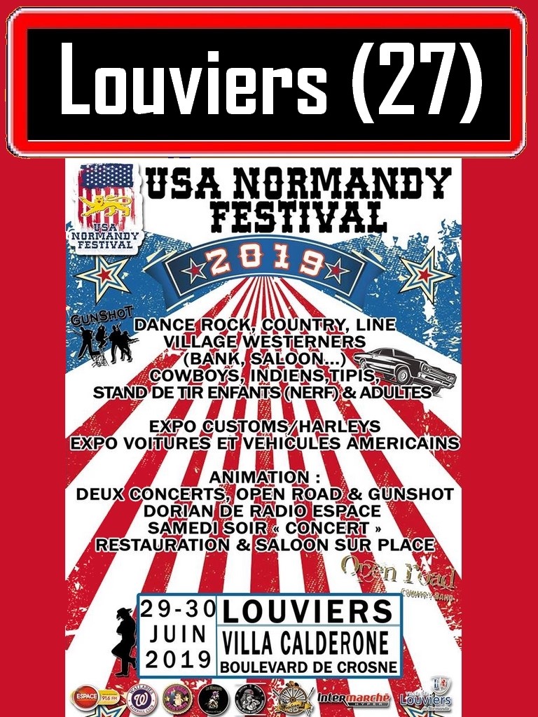 MANIFESTATION - USA NORMANDY FESTIVAL - 29 & 30 Juin 2019 - Louviers (27)