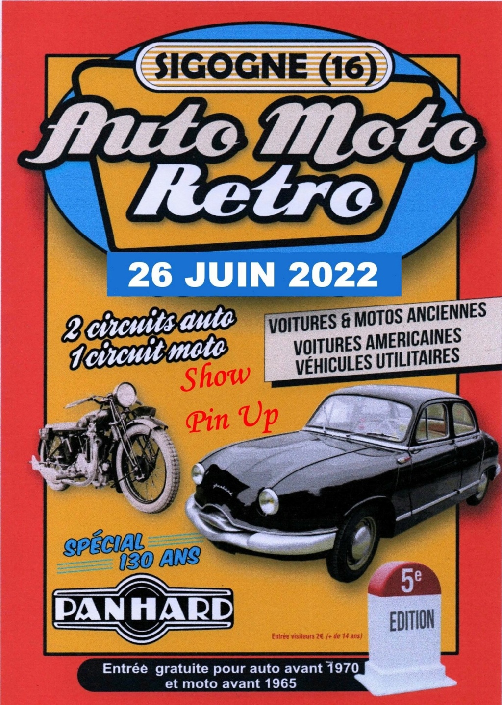 MANIFESTATION - Auto Moto Rétro - 26 Juin 2022 - Sigogne (16) Mhwidm10