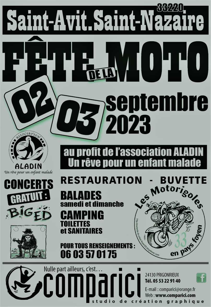MANIFESTATION - Fête de la  Moto - 2 & 3 Septembre 2023 - St - Avist - St - Nazaire - (33220) Motori10
