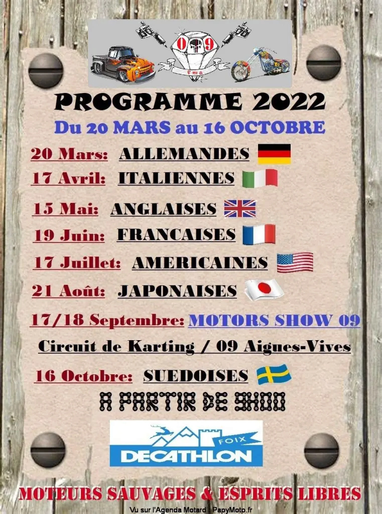 MANIFESTATION - Programme 2022 Moteurs Sauvage & Esprits Libres - Aigues-Vives (09) Rassem61