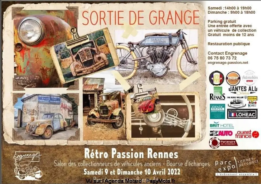 MANIFESTATION - Sortie de Grange  - Samedi 9 & Dimanche 10 Avril 2022 - Parc Expo Rennes Retro-11