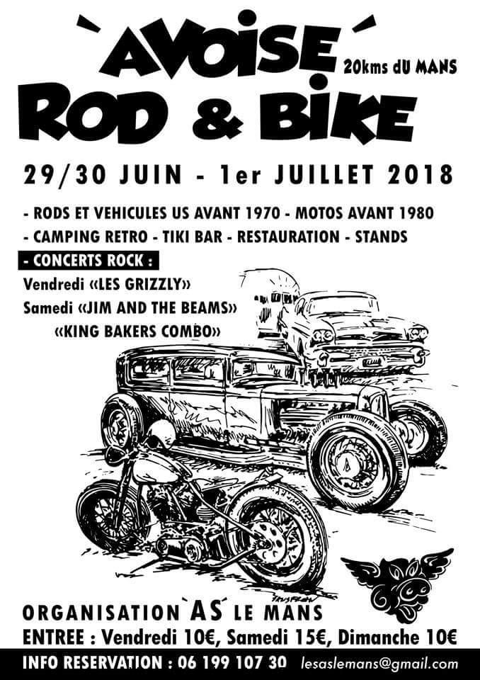 Manifestation - 29/30 juin  - 1er juillet 2018  AVOISE 20 kms du MANS Rod-bi10