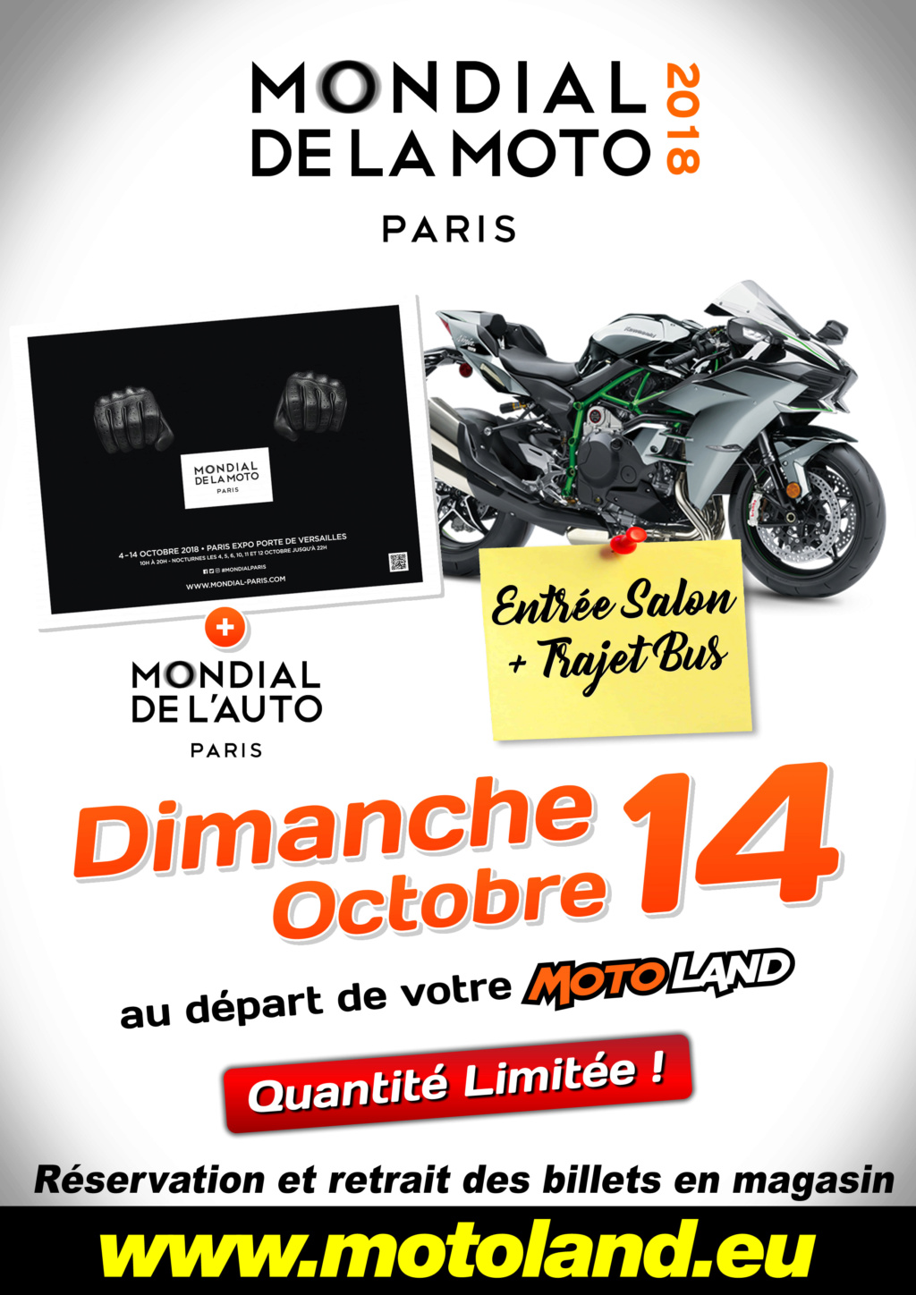 Mondial de la Moto Paris - réservation billets -Dimanche 14 octobre 2018 Salon210