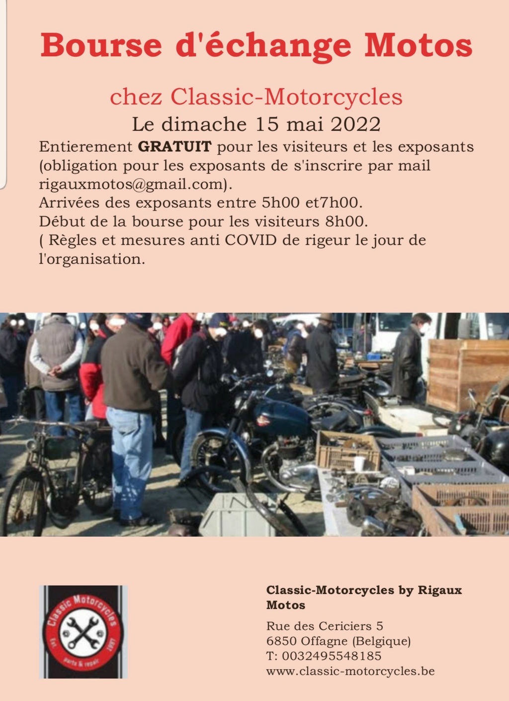MANIFESTATION - Bourse Motos - Dimanche 15 Mai 2022 - OFFAGNE (6850) BELGIQUE  Screen17