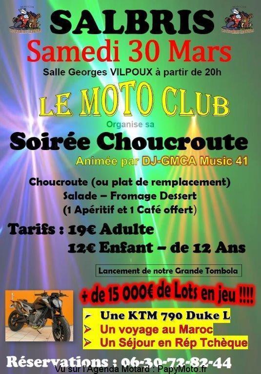  Moto Club Soirée Choucroute - Samedi 30 Mars 2019 - Salbris (41) Soirzo13