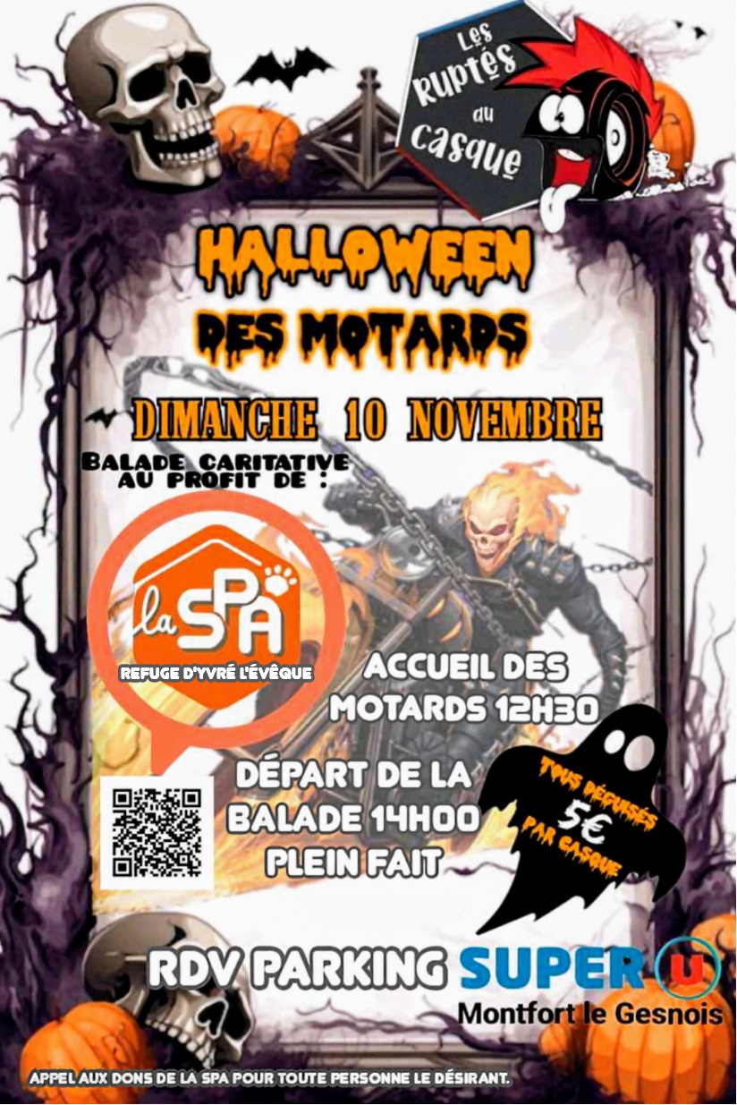 MANIFESTATION - Halloween des Motards - Dimanche 10 Novembre 2024 - Montfort Le Gesnois -  Spfbbh10