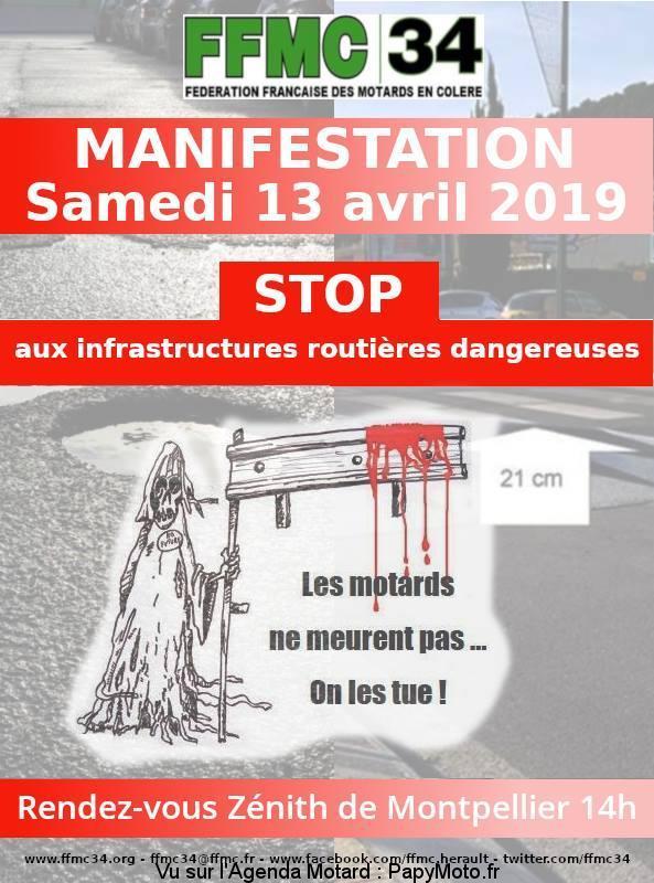 Manifestation - Samedi 13 Avril 2019 - Zénith DE  MONTPELLIER  Stop-a10