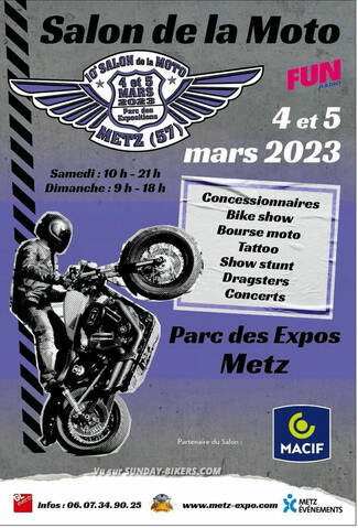 MANIFESTATION - Salon de la Moto - 4 & 5 Mars 2023 - Metz (57)