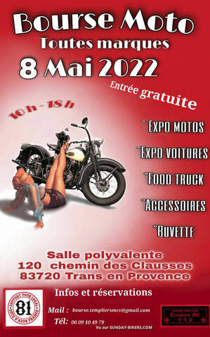 MANIFESTATION - Bourse Moto Toutes Marques - 8 Mai 2022 - Trans en Provence  - (83720)