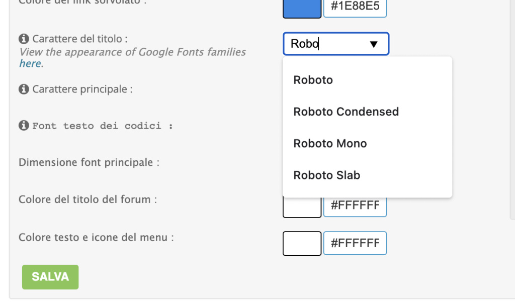 Novità: Aggiunta di Google Web Fonts al tuo forum Forumattivo Scher157
