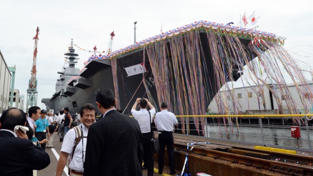 JAPAN UNVEILS LARGEST WARSHIP SINCE WWII Jp10