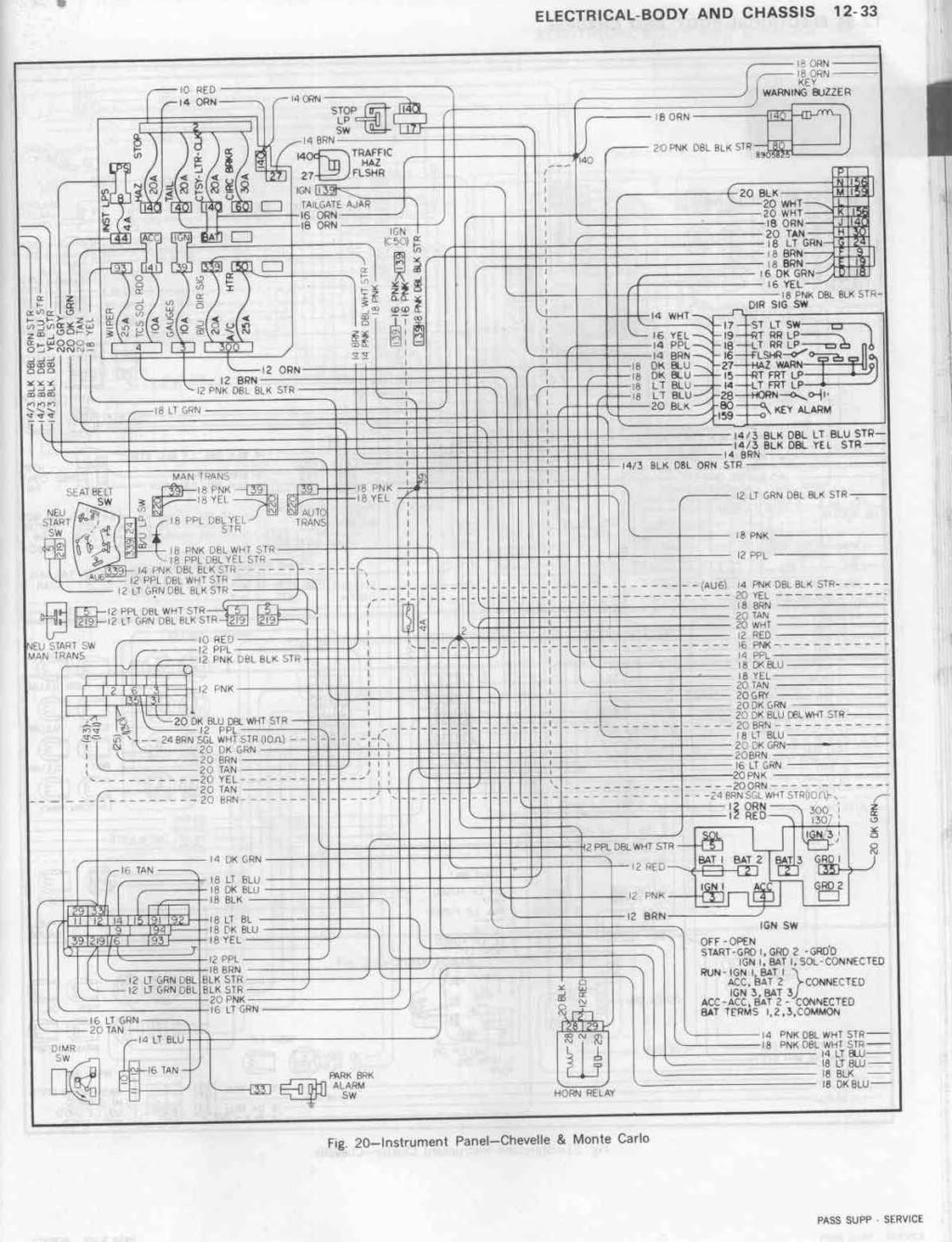 1975 Laguna Tach wiring diagram 75_che10