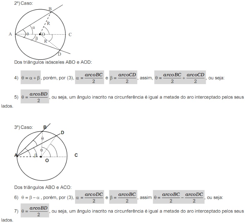 Circuferência e círculo - Geometria plana básica. Cc310