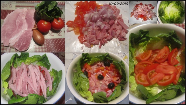 Salade de jambon,tomates,olives. Salade11
