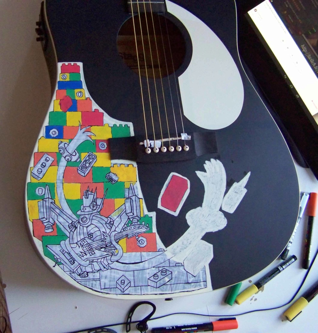 Dessin sur guitare - Commande en cours de réalisation Mise_e11