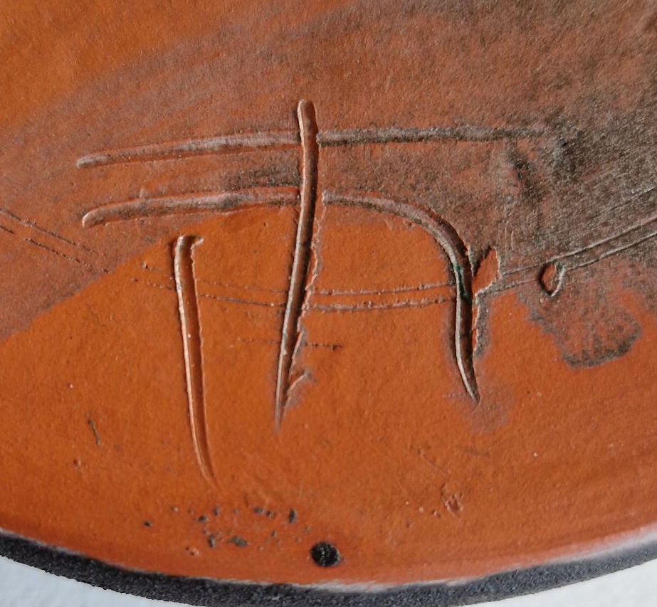 Vase soliflore en ceramique signature  a identifier 1aa11