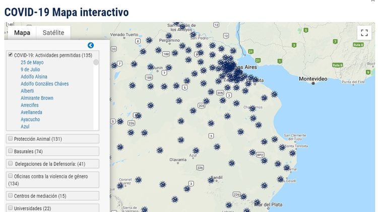 Provincia: Crean un mapa interactivo para ver que actividades están autorizadas en cada municipio 001142