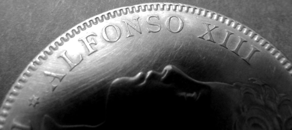5 pesetas de Alfonso XIII, 1898. Error M de Maura al reves P1160011