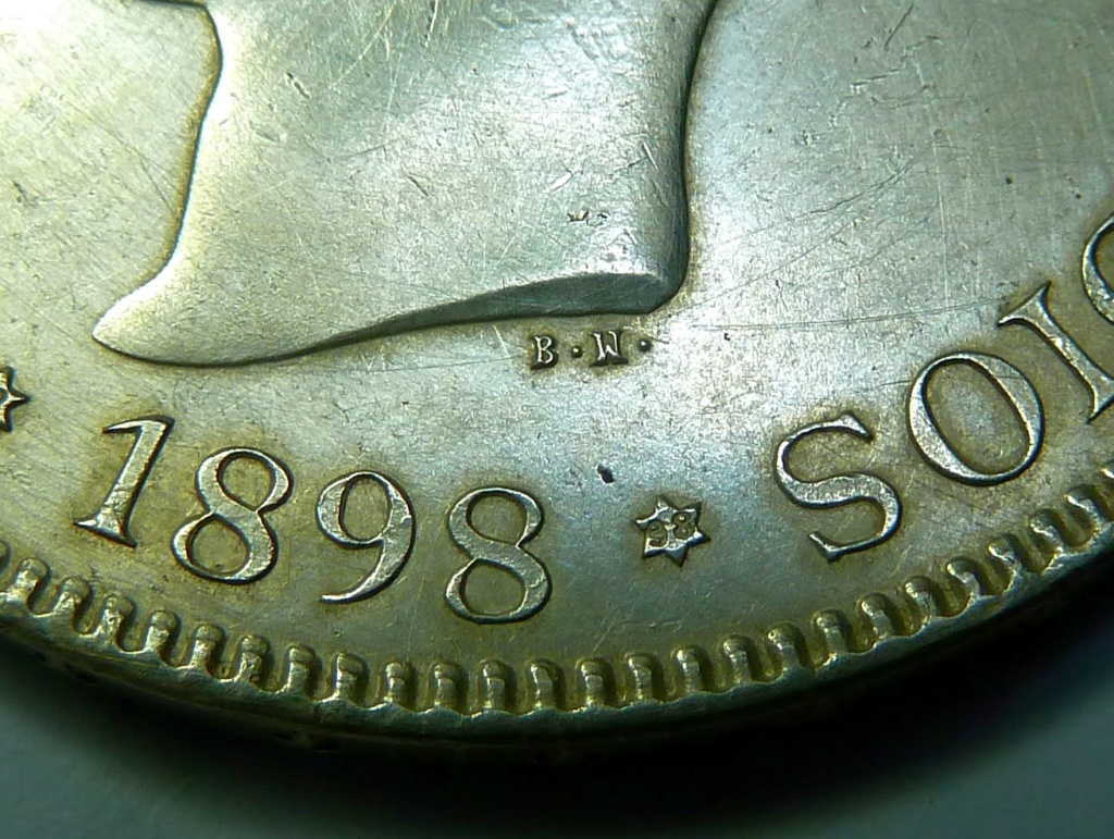 1898 - 5 pesetas de Alfonso XIII, 1898. Error M de Maura al reves P1160117