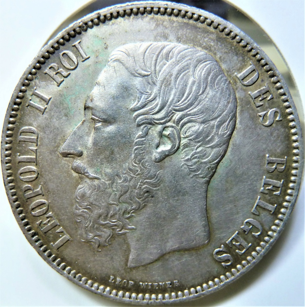 5 francos. Bélgica. 1876 P1180328