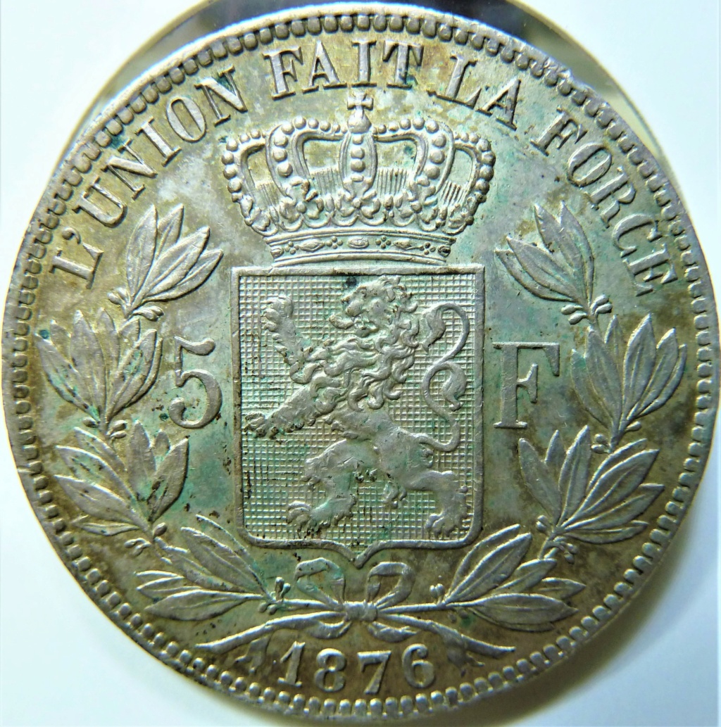5 francos. Bélgica. 1876 P1180329