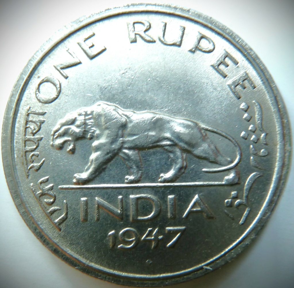 India británica. 1 rupia. 1947: Abandonen la India. P1200111
