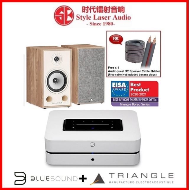 Bluesound Powernode N330 + Triangle Borea BR03 Hi-Fi System Package Es_blu25
