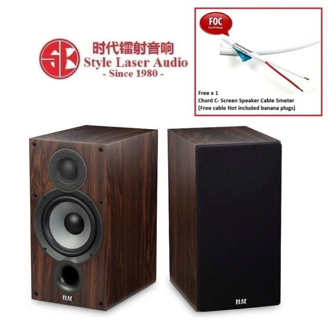 ELAC Debut 2.0 B6.2 Bookshelf Speaker (Walnut) Es_ela99