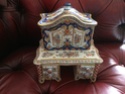 French Faience Decor Rouen dressing table; DM mark - probably Desvres Img_4510