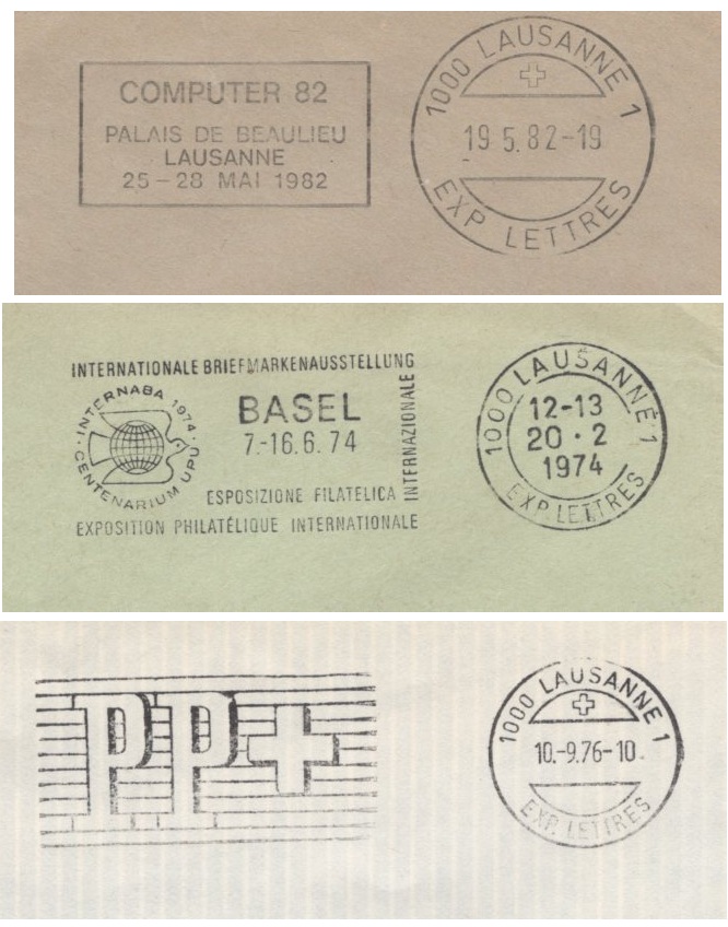 Die Poststempel von Lausanne Lausan13