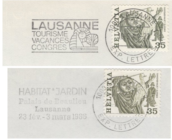 Die Poststempel von Lausanne Lausan14