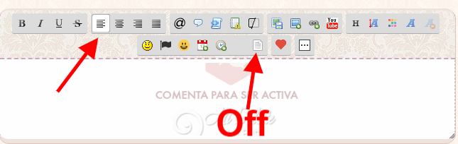 El botón para salvaguardar contenido y el botón de emojis no están funcionando en el editor? Screen63