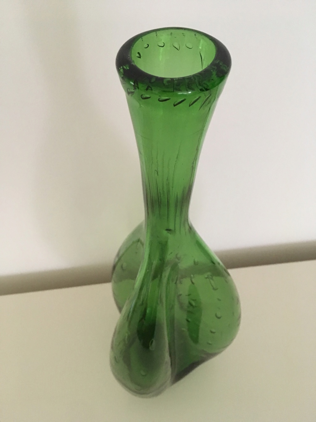 Green glass decorative bottle Image11