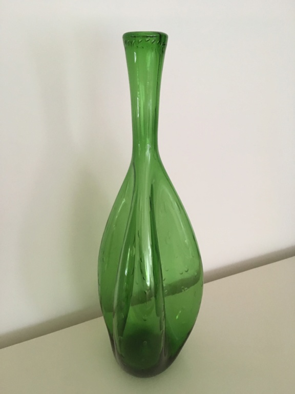 Green glass decorative bottle Image12