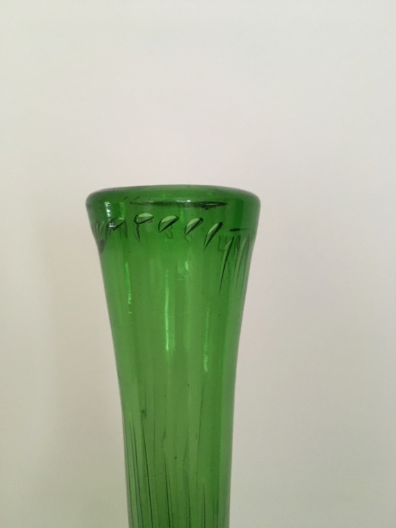 Green glass decorative bottle Image13