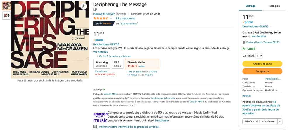 Deciphering The Message - Makaya McCraven // ¡¡¡¡OFERTÓN!!!! (en el maligno) // Captur11