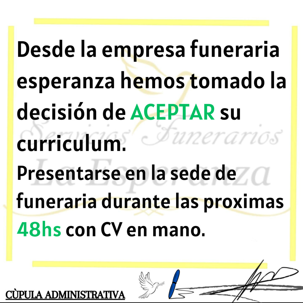Curriculum Vitae. Funeraria Esperanza Funera15