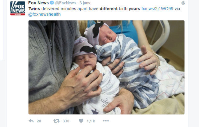 Etats-Unis: Jumeaux, mais pas nés la même année 648x4113