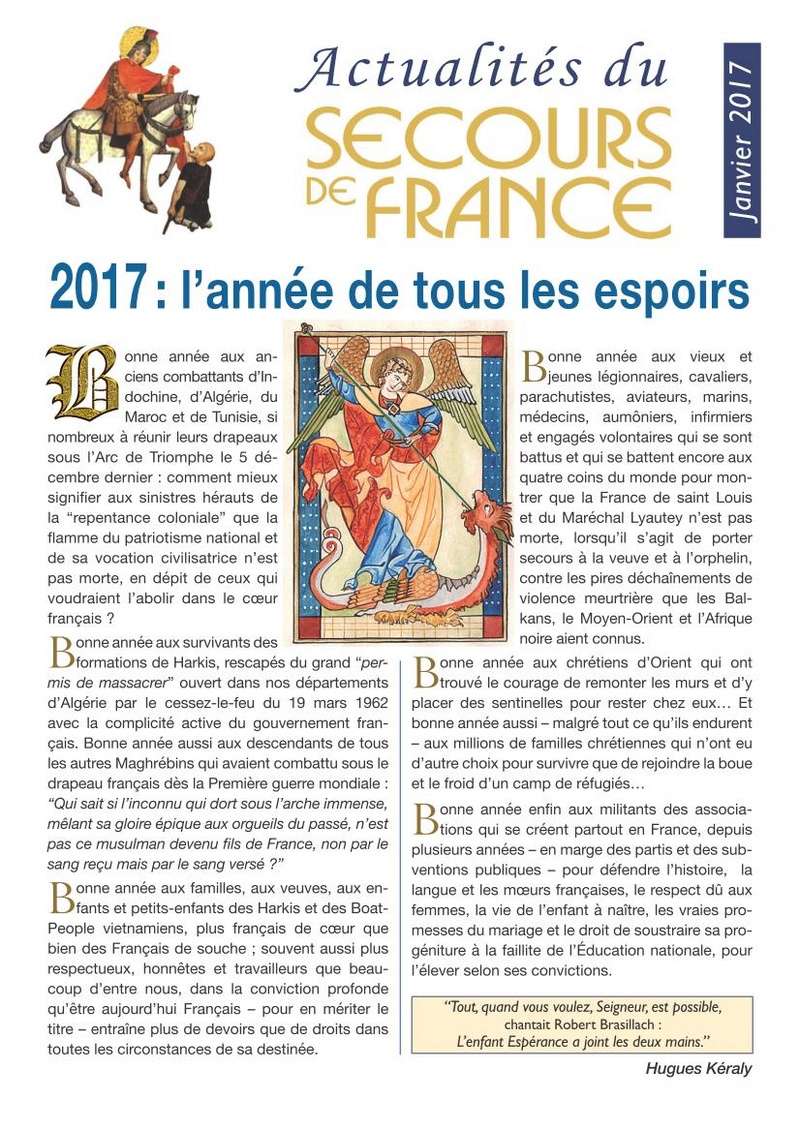 SECOURS DE FRANCE: 2017 l'année de tous les espoirs 2017_l10